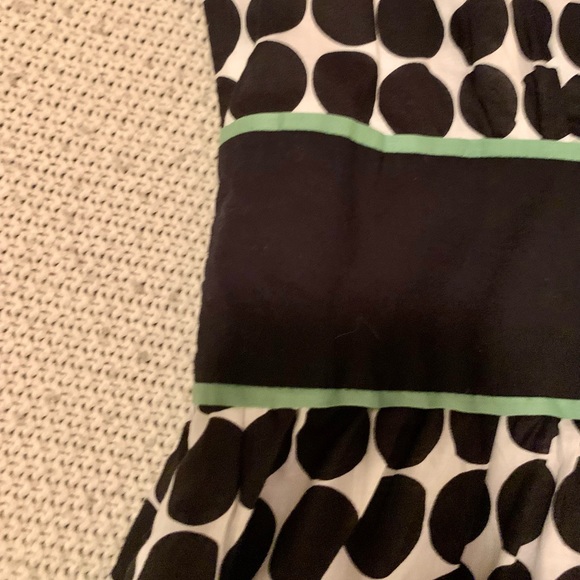 Black and white polkadot sleeveless swing dress - Picture 10 of 14